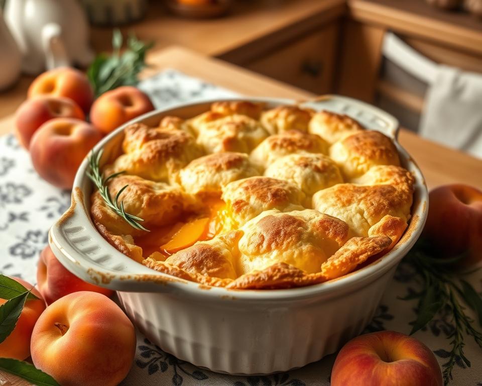 Homemade Peach Cobbler Southern Dessert