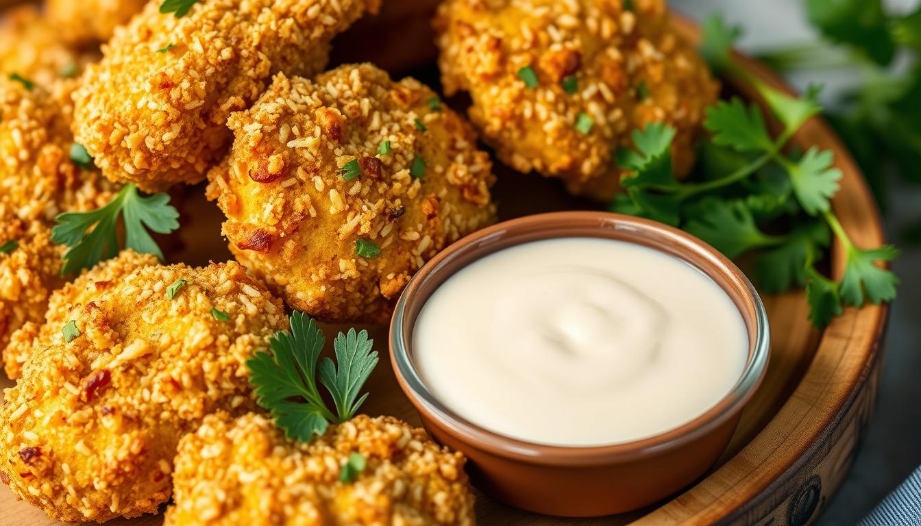 Garlic Parmesan Chicken Bites Appetizer